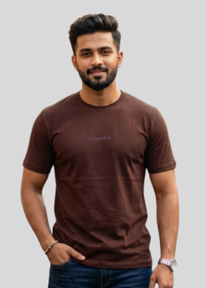 Cooper Side Open T-Shirt - Brown, L