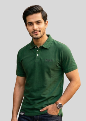 Cooper High Build Collar T-Shirt - Green, L