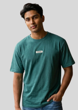 Mens Oversize Cooper DF T-Shirt - Dark Green, L
