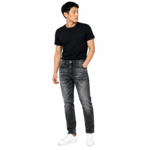 Men's Regular Fit Acid Wash Denim