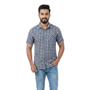 Mens Casual Check S/S Shirt