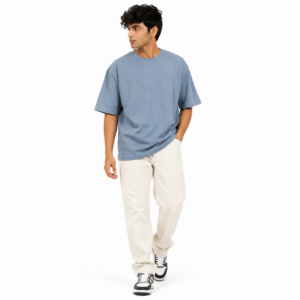 Men’s Oversized Crew Neck T-Shirt – Grey